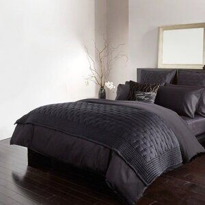 Donna Karan Essential Silk King Quilt Black